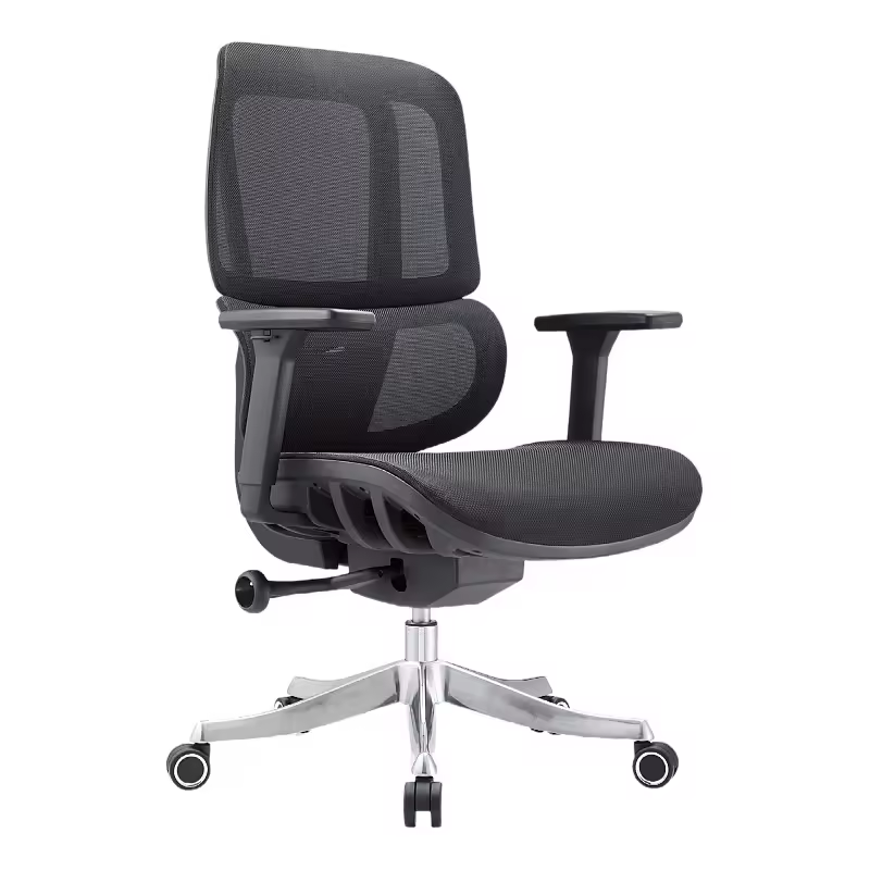 hot selling adjustable double waist backrest comfortable mesh seat office chair with silent wheels