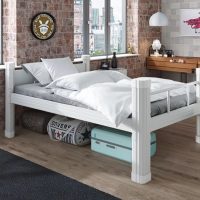 factory customizable size rust resistant high load bearing steel frame metal bed for schools bedrooms