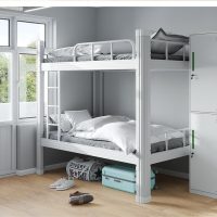hot selling modern durable full hanging installation design safety guardrail metal bunk bed for dormitory