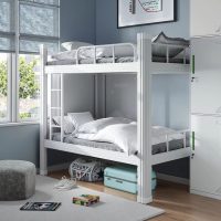 factory direct modern removable ladder noise free heavy duty metal bunk bed for schools bedrooms