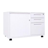 factory direct 600*900*450mm removable three drawers with lock silent wheel left rolling door cabinet for work