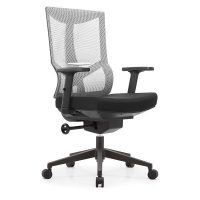 wholesale custom colour adjustable armrests breathable mesh fabric ergonomic office chair with silent wheels