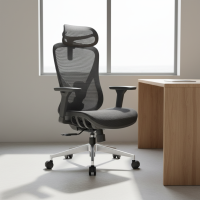 cheap price custom logo adjustable height base headrest ergonomic office chair with fixed armrest